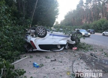 ДТП: на Залютино перевернулся автомобиль (ФОТО)