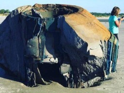 В США на берег вымыло похожий на НЛО объект (ФОТО)