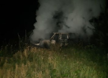 В чистом поле сгорел PATRIOT (ФОТО)