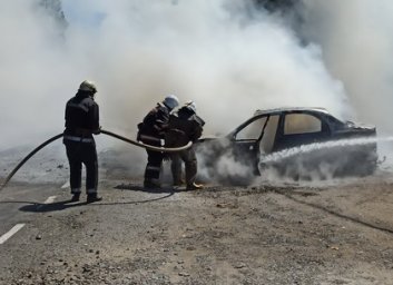 Под Харьковом на ходу вспыхнул &laquo;Daewoo Lanos&raquo;