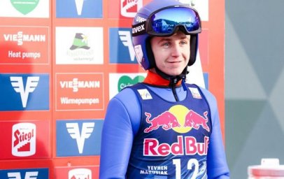  На Континентальном кубке по прыжкам с трамплина впервые победил украинский спортсмен