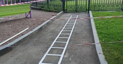 В саду Шевченко появился новый тренажер