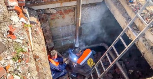 В городе восстанавливают работу тепловых пунктов