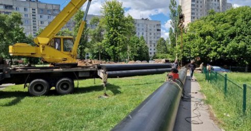 В Харькове перекладывают магистральные теплосети