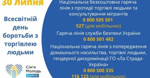  В Харькове проводят акцию ко Дню противодействия торговле людьми 