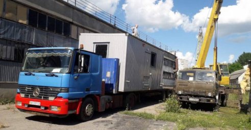 Поврежденные обстрелами мобильные котельные отправили на ремонт