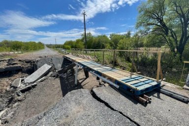 В Харьковской области возобновляют движение по дорогам, где были взорваны мосты