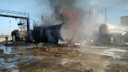 В Харьковской области загорелись цистерны с мазутом и газом (ФОТО)