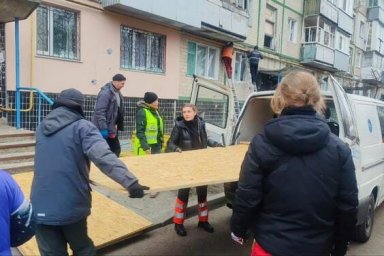 В координации с Харьковской ова волонтерские организации оперативно устраняют последствия обстрела Чугуева