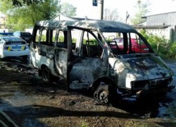 На Грековской сгорела &laquo;газель&raquo; (ФОТО)