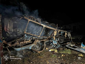 Харківщина під атакою дронів: у Харкові пошкоджено багатоповерхівку, у Великому Бурлуці горіли автобус і вантажівка